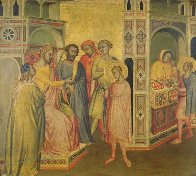 San Eligio ante el Rey Clotario, c.1365 de Taddeo Gaddi